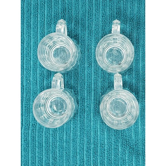 Vintage Federal Glass Clear Mini Beer Mug Shot Glasses Marked On‎ The Bottom - Picture 5 of 8